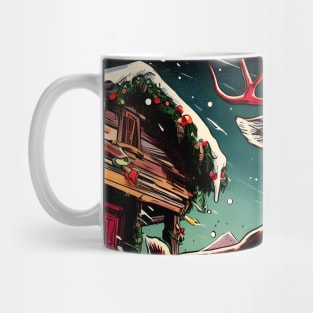 Illuminate the Holidays: Whimsical Rudolph the Red-Nosed Reindeer Art for Festive Christmas Prints and Joyful Decor! Mug